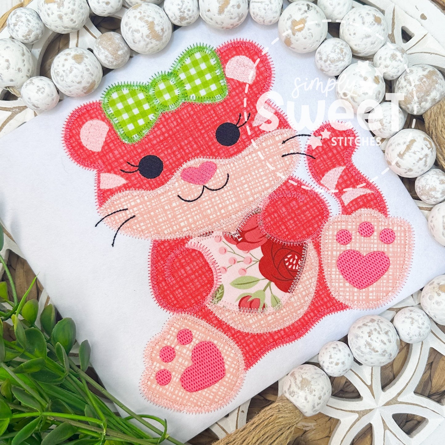 2989 | VALENTINE TIGER | APPLIQUE CHILD SHIRT