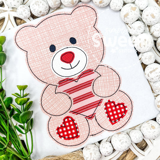 2988 | VALENTINE TEDDY BEAR | APPLIQUE CHILD SHIRT