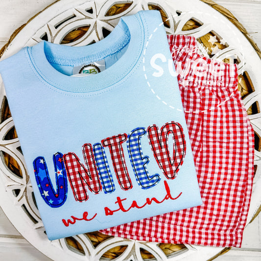 2814 - UNITED WE STAND - APPLIQUE CHILD SHIRT