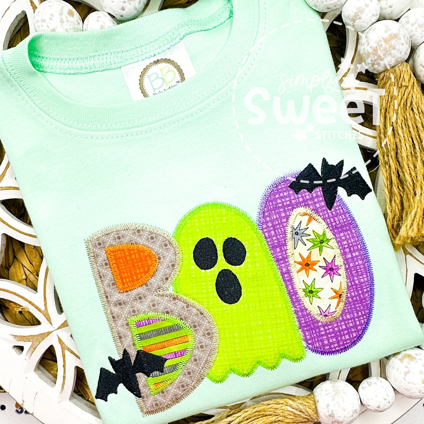 2912 | BOO BOY HALLOWEEN | APPLIQUE CHILD SHIRT