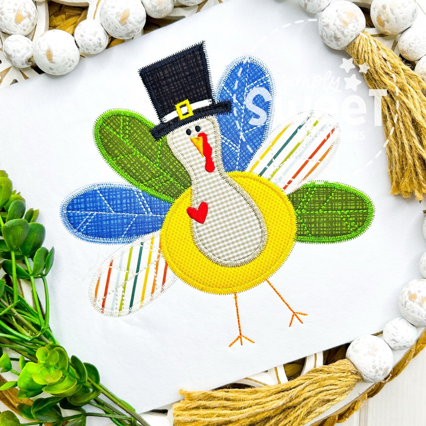 2942 - BOY PILGRIM TURKEY - APPLIQUE CHILD SHIRT