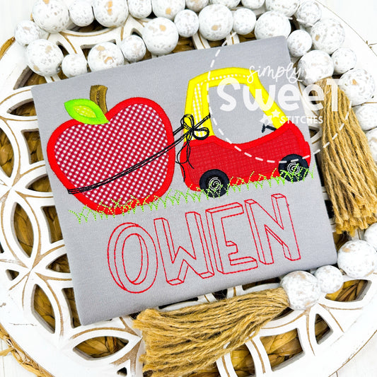 2941 - APPLE COZY COUPE - APPLIQUE CHILD SHIRT