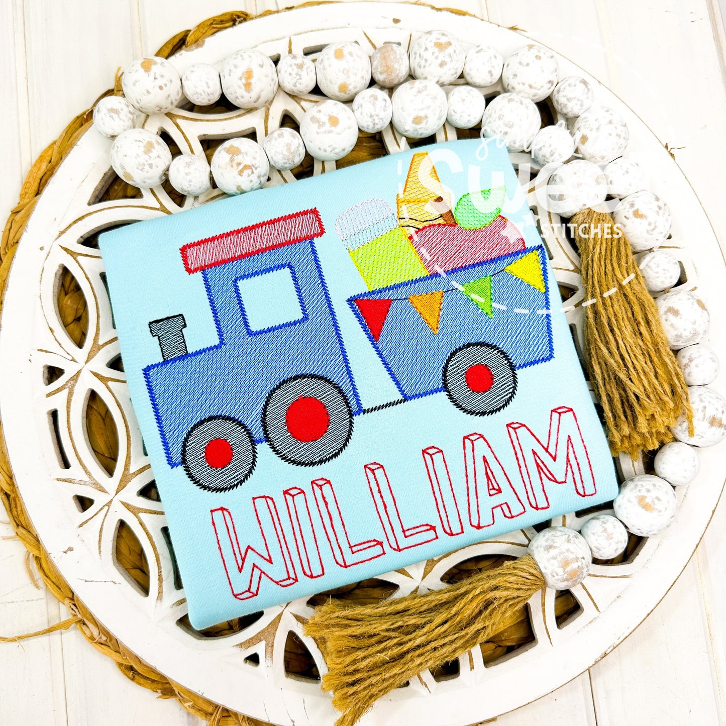 2559 - SCHOOL SUPPLIES TRAIN - SKETCH CHILD SHIRT