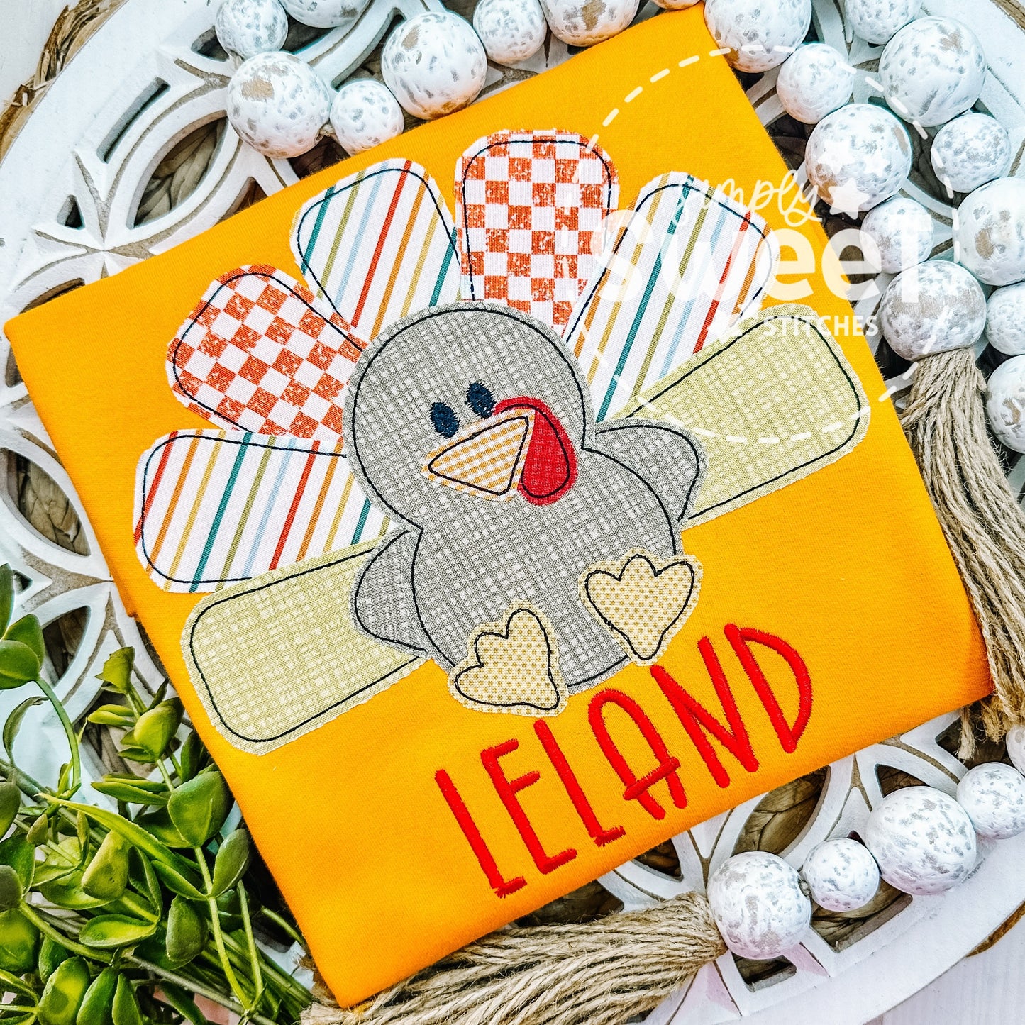 1478 - BOY TURKEY - APPLIQUE CHILD SHIRT