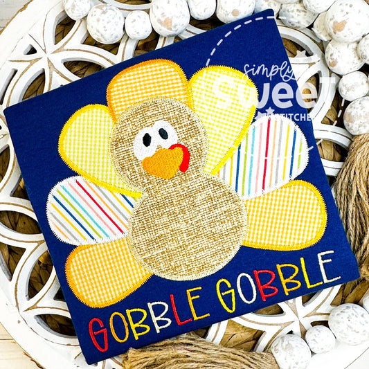 2887 - BOY TURKEY - APPLIQUE CHILD SHIRT