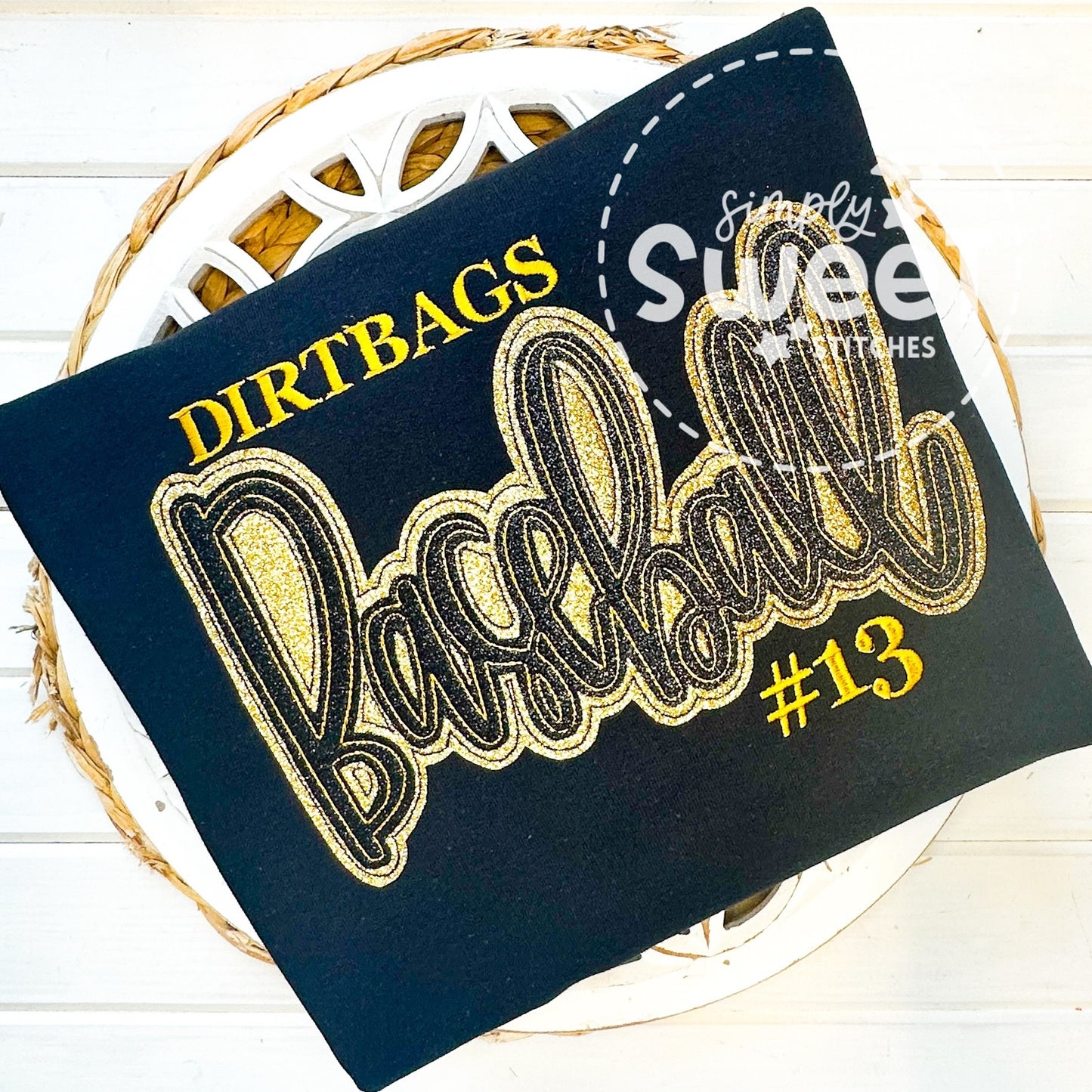 2849 | BASEBALL GLITTER | ADULT SWEATSHIRT
