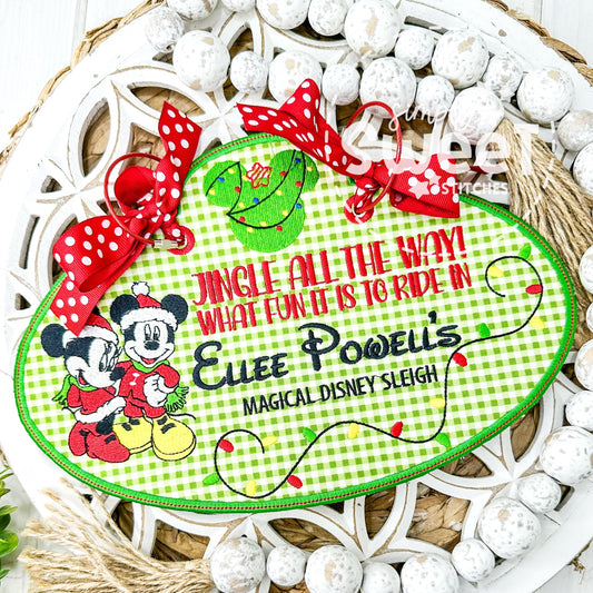 2601 - MAGICAL CHRISTMAS APPLIQUE - STROLLER TAG