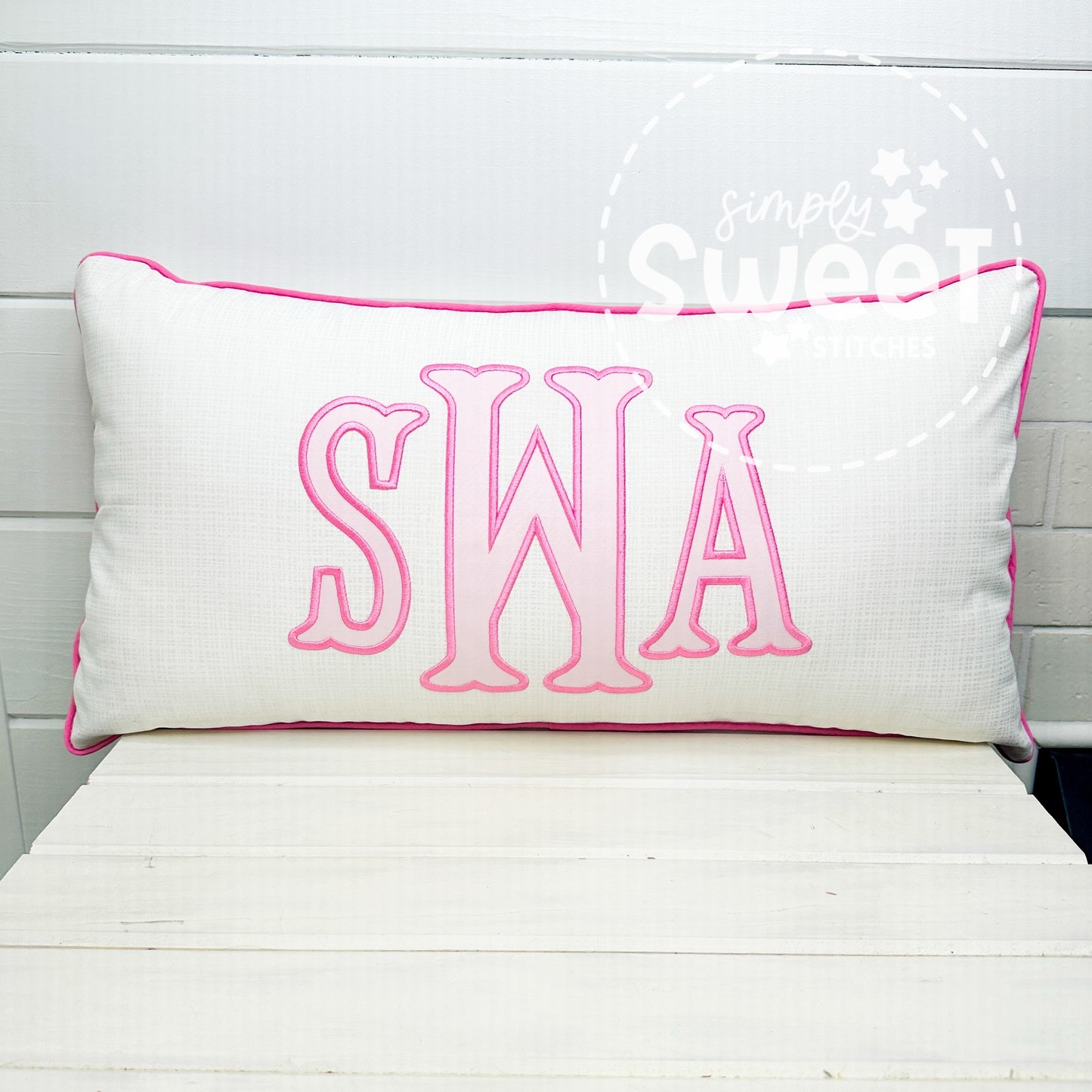 2715 - APPLIQUE NAME / MONOGRAM THROW PILLOW COVER