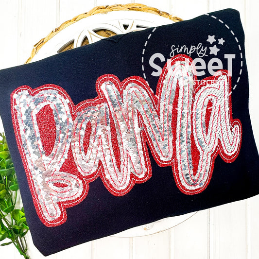 2849 - Bama Sequins Double Stack Applique | Adult Sequins Sweatshirt