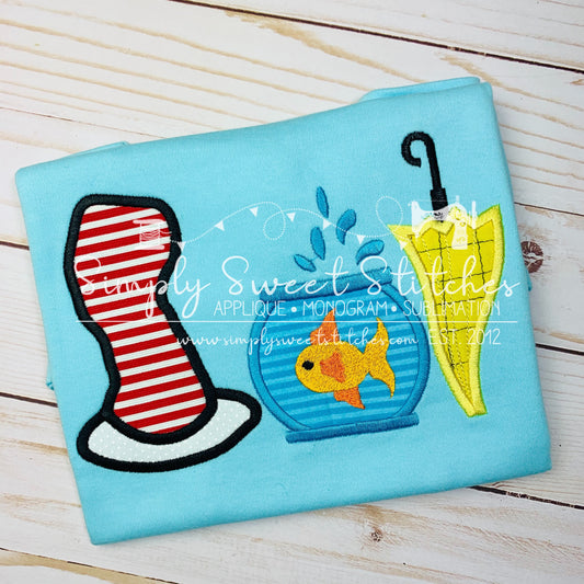 2901 - SEUSS TRIO - APPLIQUE CHILD SHIRT