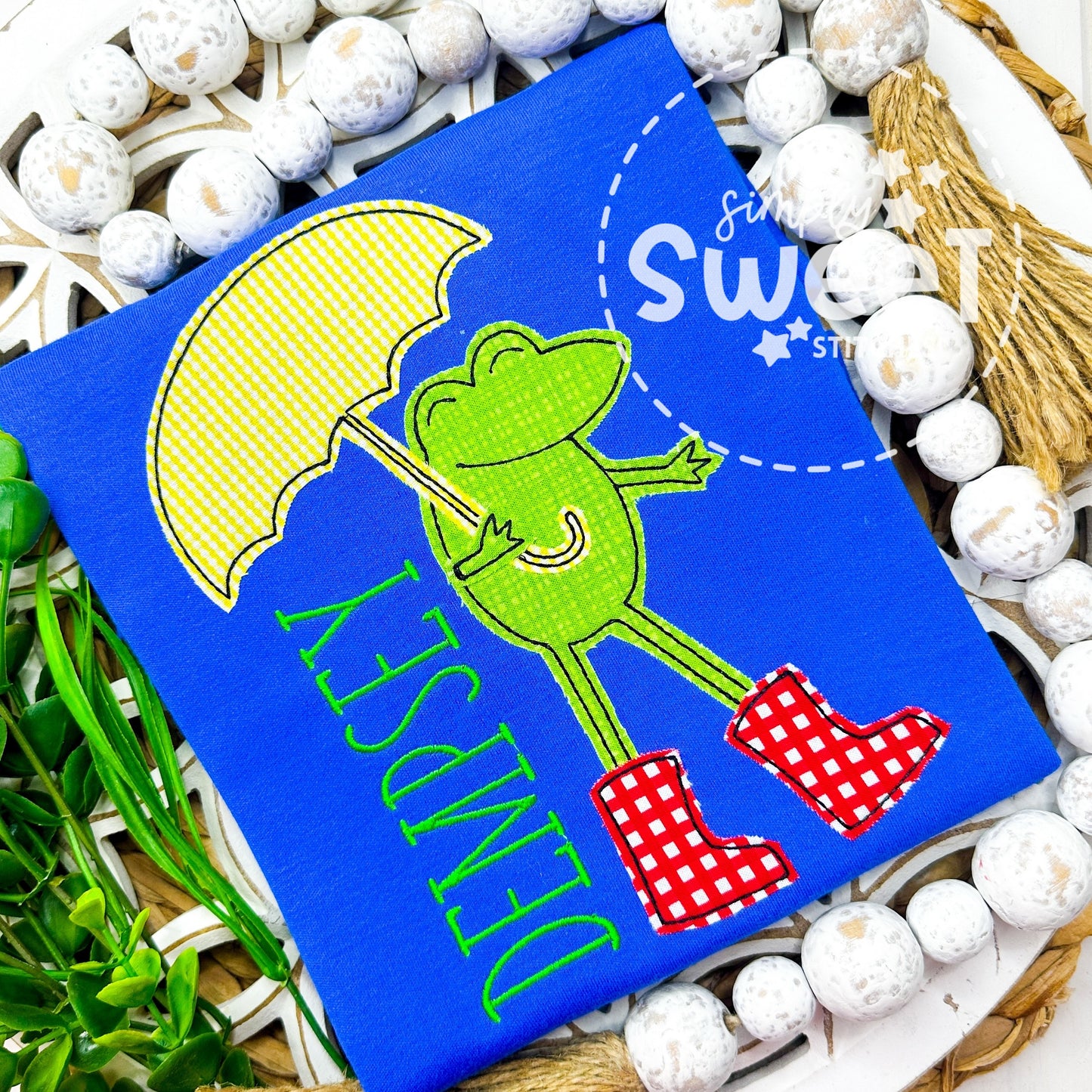 1731 | RAINY DAY FROG | APPLIQUE CHILD SHIRT