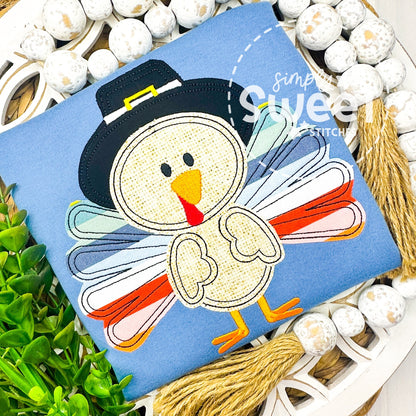 2156 - PILGRAM TURKEY - APPLIQUE CHILD SHIRT