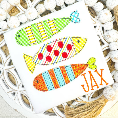 2915 | FISH TRIO | APPLIQUE CHILD SHIRT