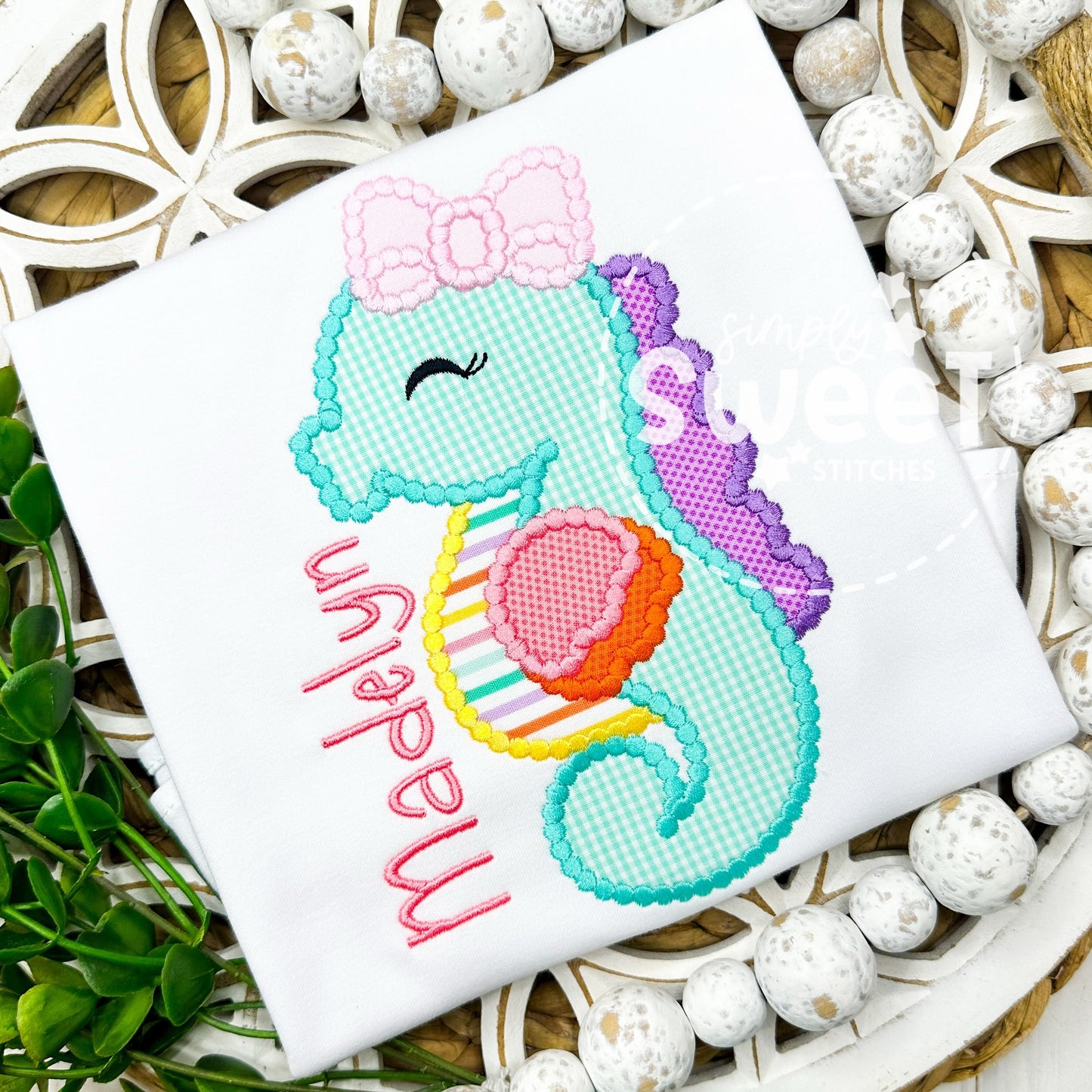 2957 | SEAHORSE | APPLIQUE CHILD SHIRT