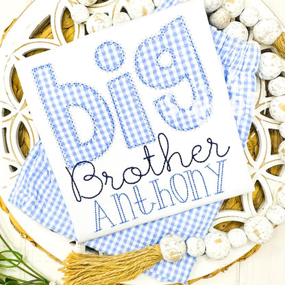 1052 - BIG BROTHER NAME - APPLIQUE CHILD SHIRT