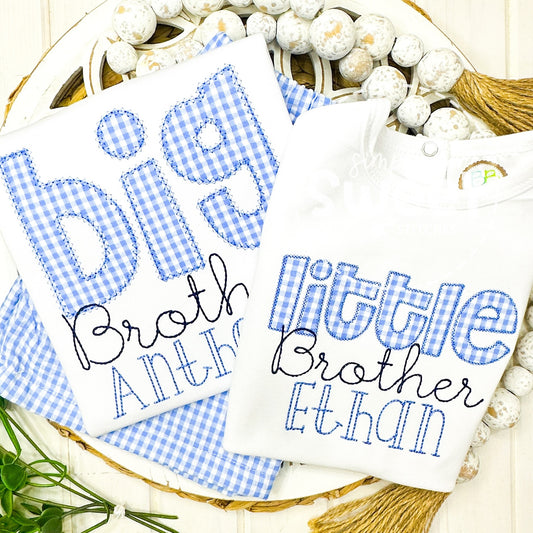 1053 - LITTLE BROTHER - APPLIQUE CHILD SHIRT