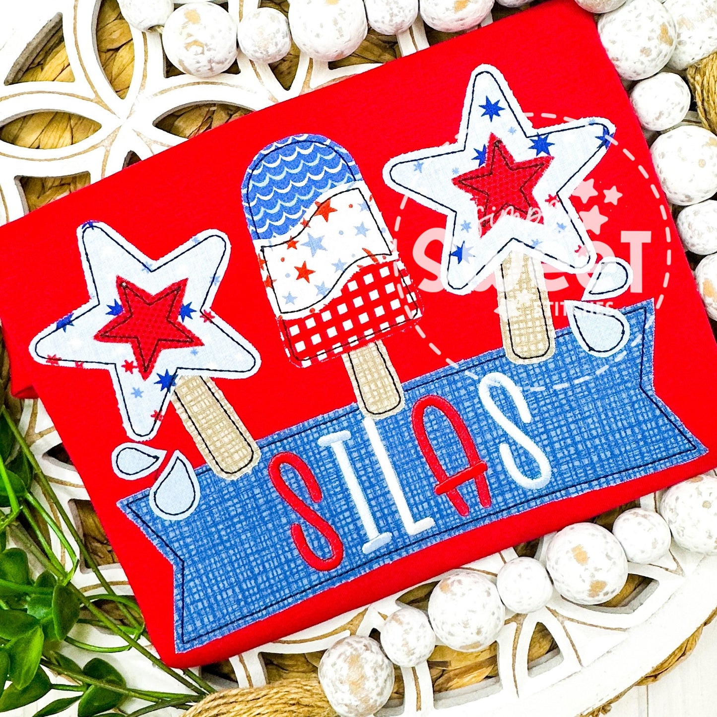 2952 | FIREWORKS POPSICLES TRIO | APPLIQUE CHILD SHIRT