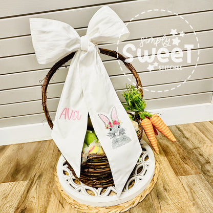 2737 - BUNNY - BASKET BOW SASH