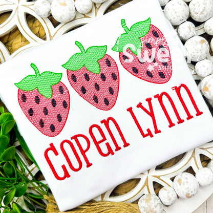 1661 | STRAWBERRY TRIO | SKETCH CHILD SHIRT