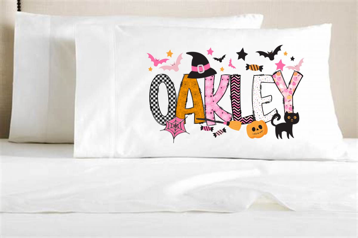 2570 - HALLOWEEN GIRL ALPHA HEAT PRESS - PILLOWCASE