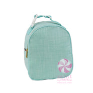 1140 - GIRLS SCALLOPED MONOGRAMMED WITH NAME - EMBROIDERY GUMDROP LUNCHBOX