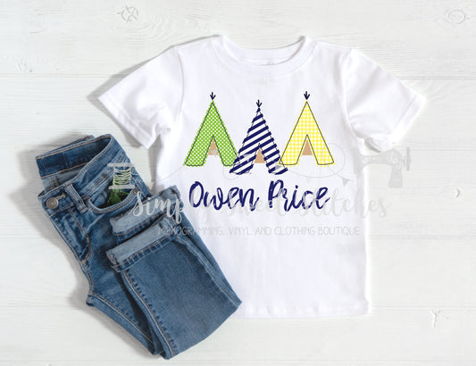 1405 - TEEPEE TRIO - HEAT PRESS CHILD SHIRT