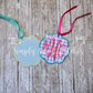 1868 - GIRL SCALLOPED CIRCLE - BAG TAG