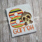 1417 - CUTE SLOTH BIRTHDAY NUMBER