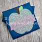 1871 - GIRLY APPLE WITH NAME BANNER APPLIQUE