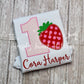 1907 - STRAWBERRY NUMBER BIRTHDAY APPLIQUE - CHILD SHIRT