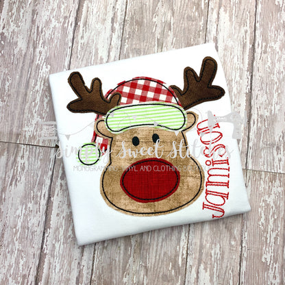 1242 - REINDEER BOY - APPLIQUE CHILD SHIRT