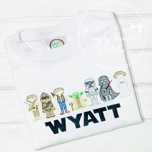 1965 - STAR WARS LINEUP - SKETCH CHILD SHIRT