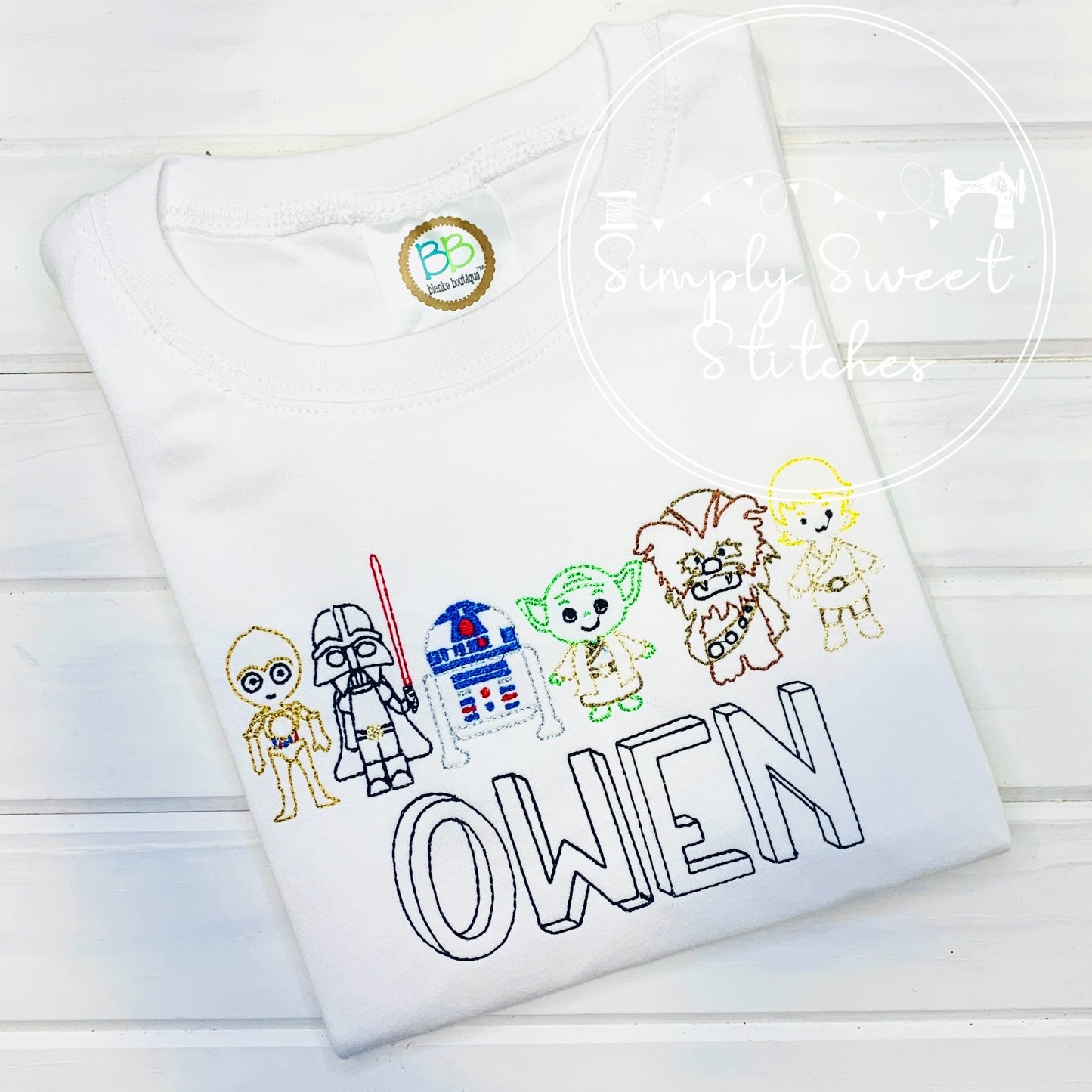 2091 - STAR WARS LINEUP - SKETCH CHILD SHIRT
