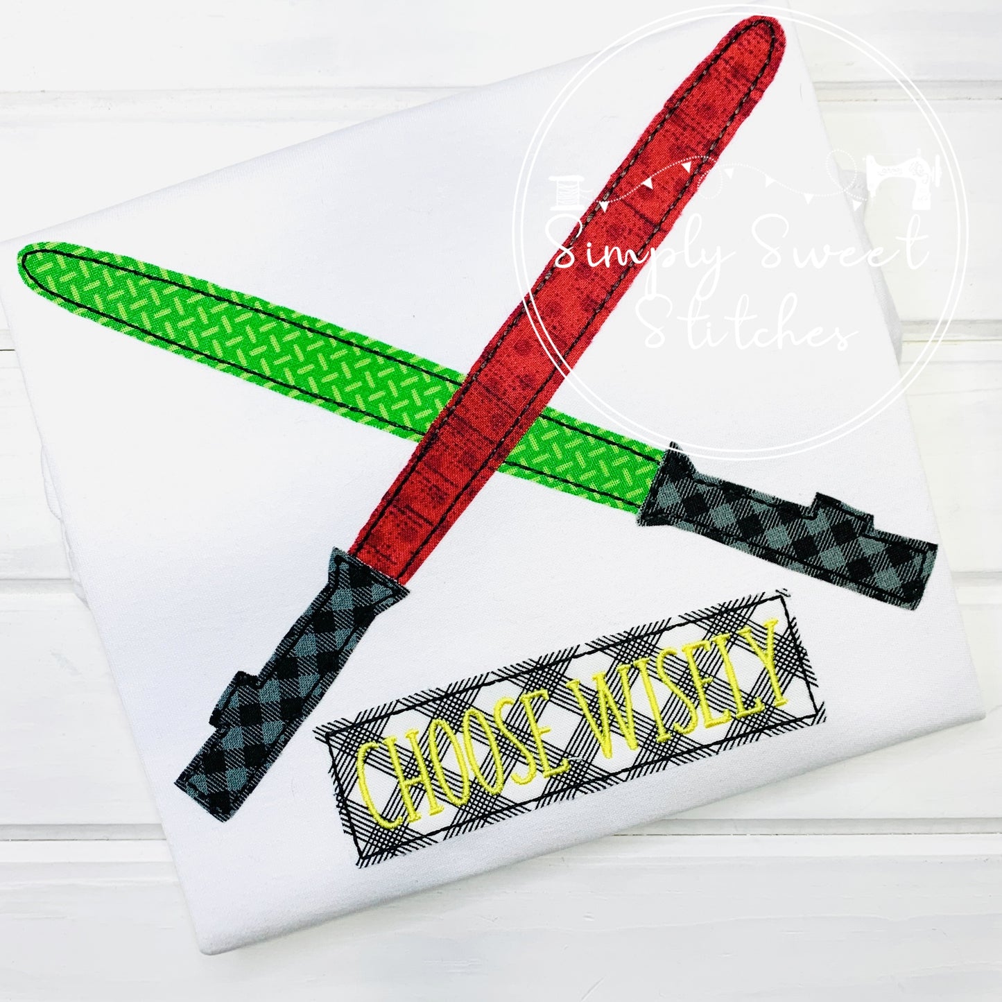 2294 - LIGHT SABER - APPLIQUE CHILD SHIRT