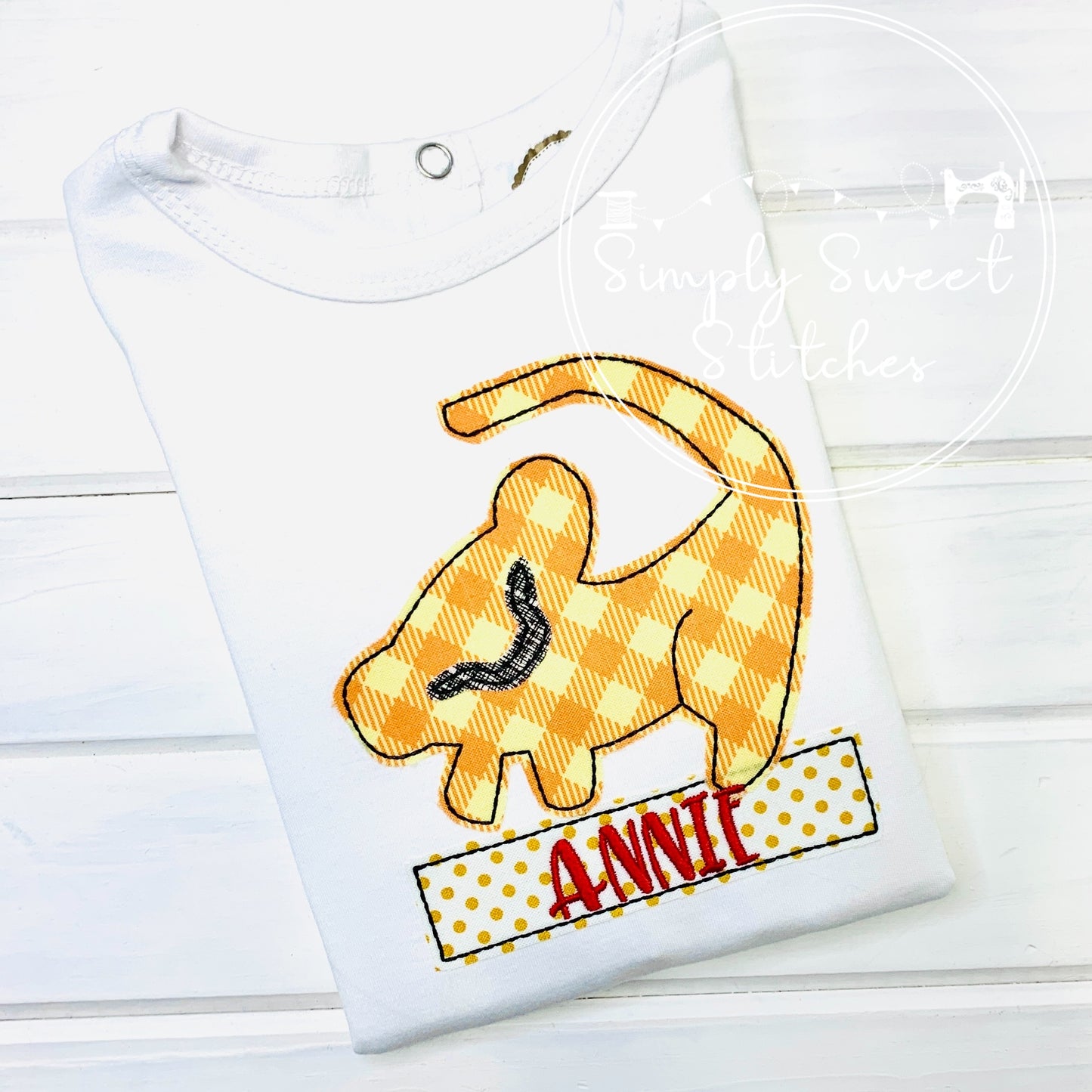 2296 - SIMBA LION KING - APPLIQUE CHILD SHIRT