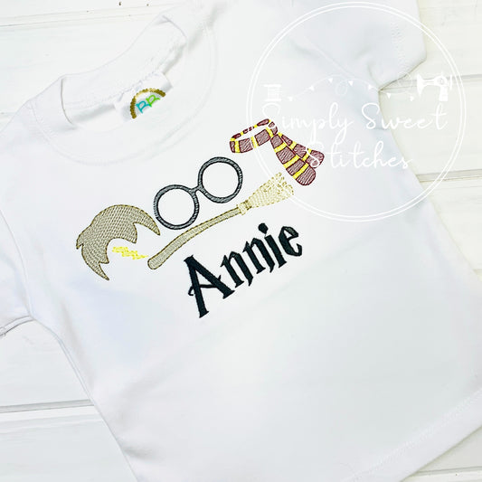 2047 - WIZARD BOY LINEUP - SKETCH CHILD SHIRT