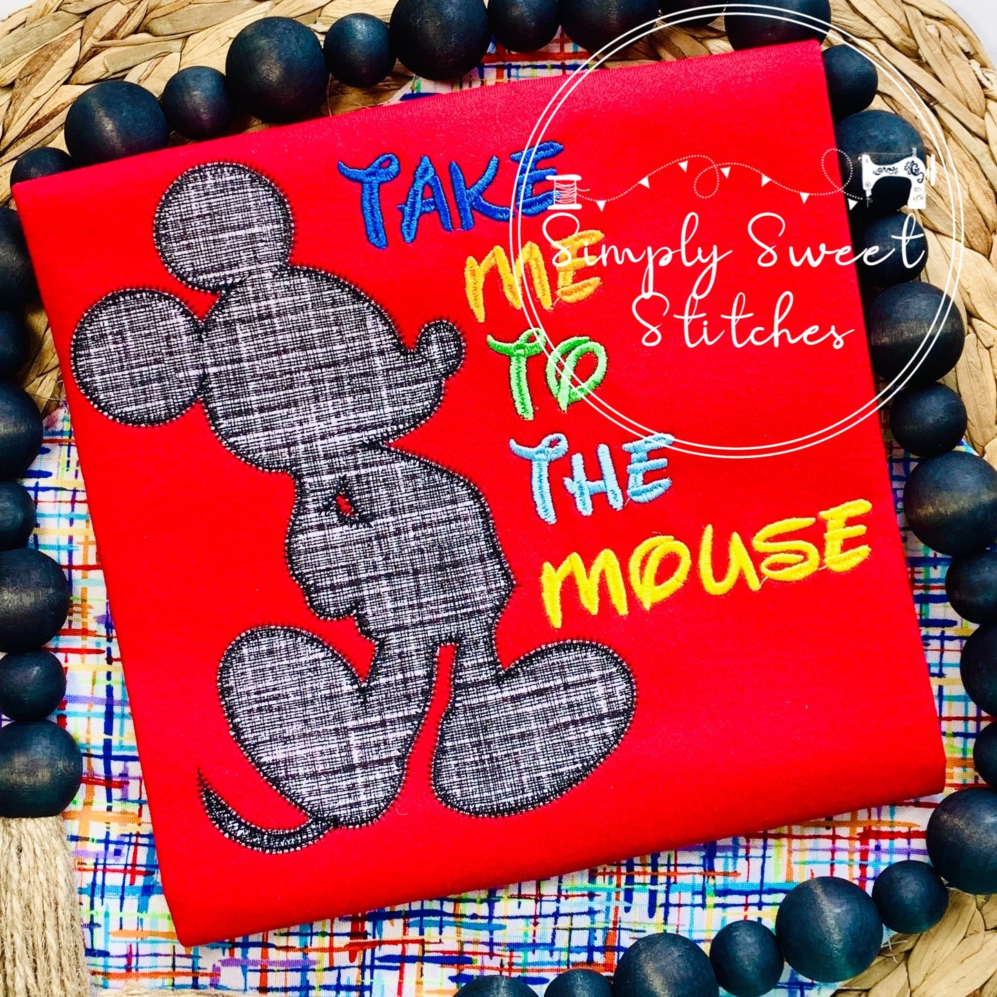 2318 - MR MOUSE SILHOUETTE - APPLIQUE CHILD SHIRT