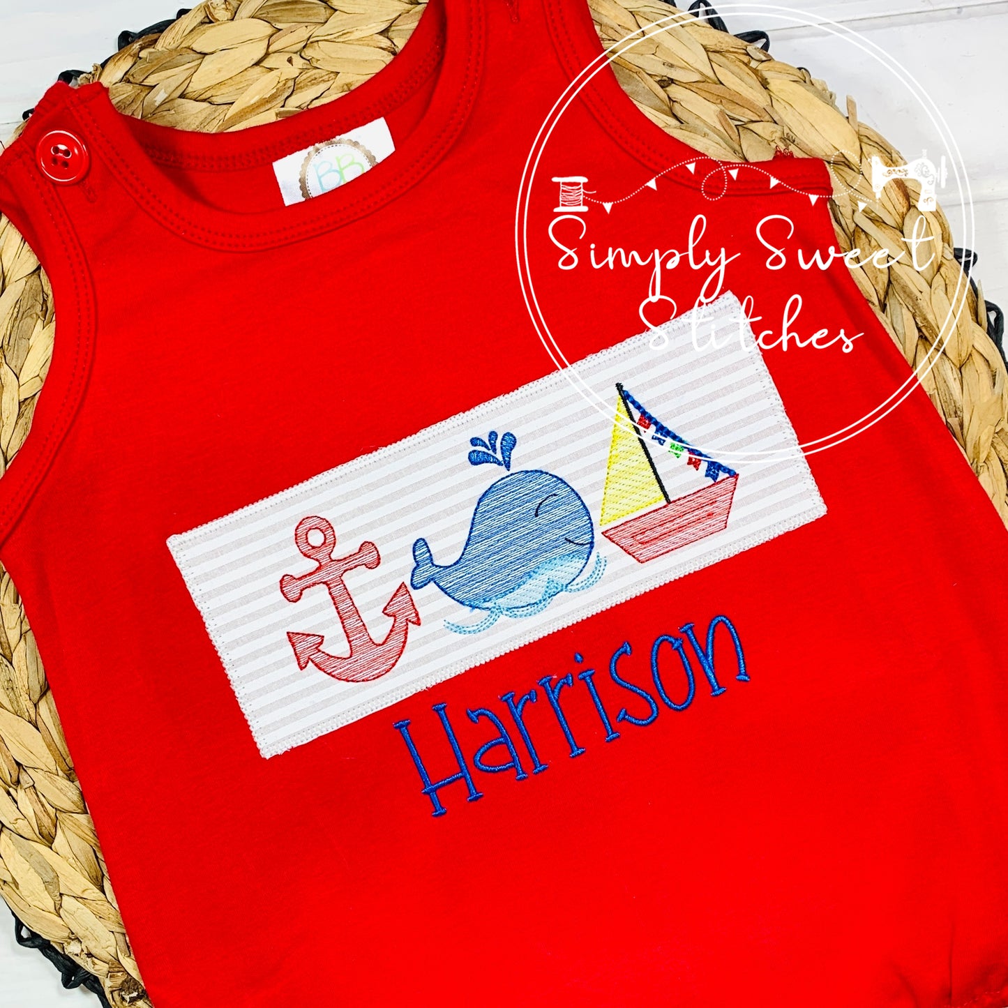 1726 - ANCHOR WHALE SAILBOAT - SKETCH CHILD SHIRT