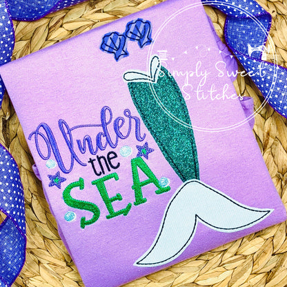 2097 - MERMAID PRINCESS - APPLIQUE CHILD SHIRT