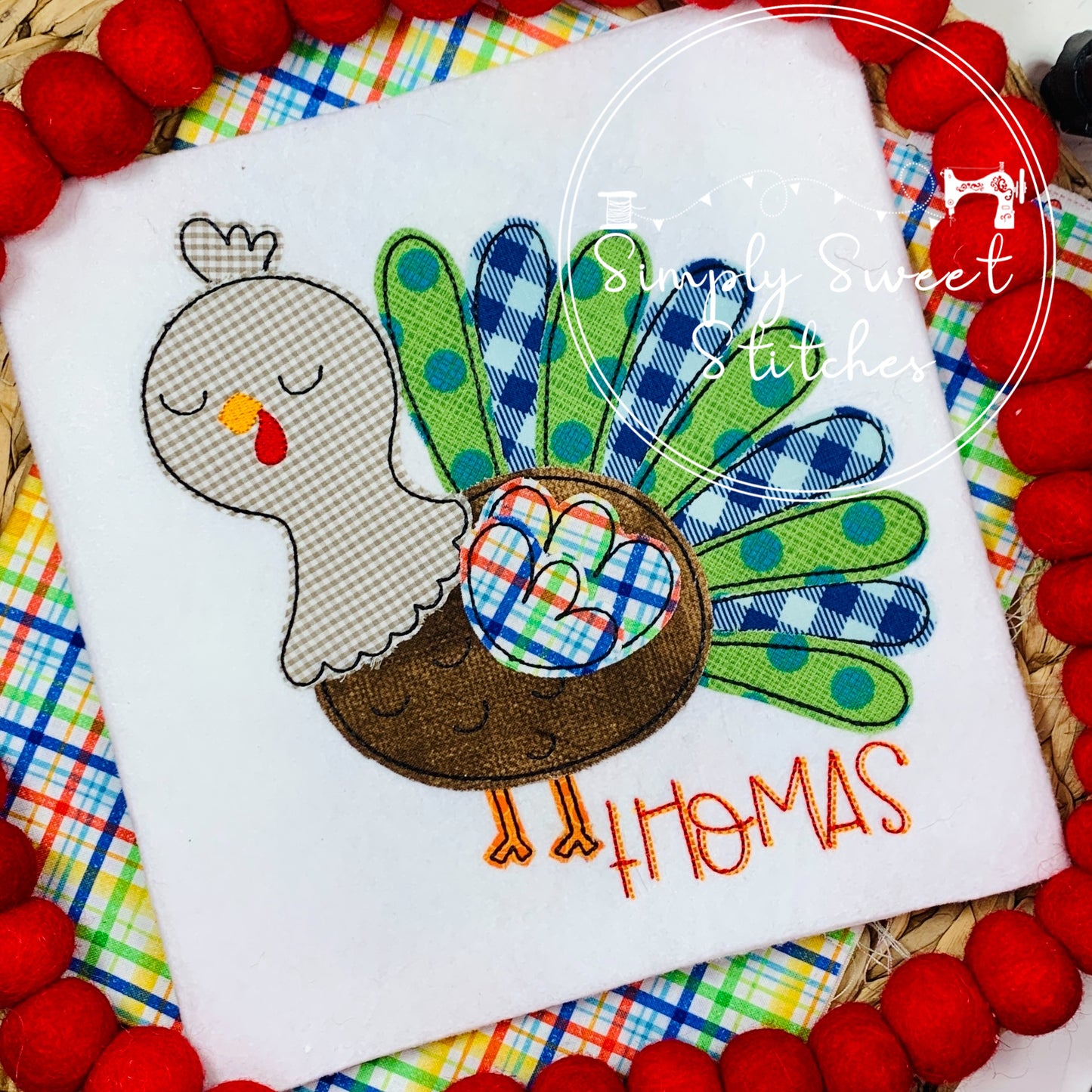 2355 - BOY TURKEY - APPLIQUE CHILD SHIRT