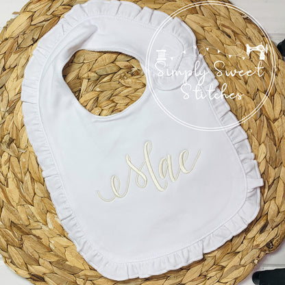 1298 - PERSONALIZED - EMBROIDERED BIB