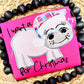 2775 - CHRISTMAS HIPPO GIRL APPLIQUE - CHILD SHIRT