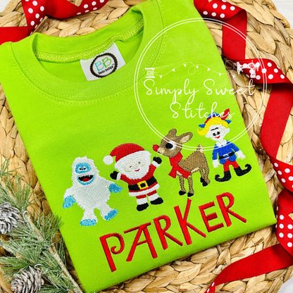 2205 - RUDOLPH CHARACTERS - APPLIQUE CHILD SHIRT