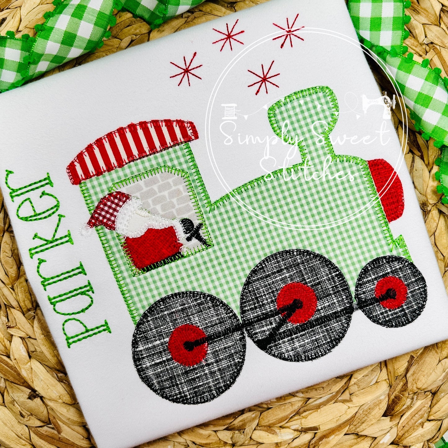 1226 - CHRISTMAS TRAIN - APPLIQUE CHILD SHIRT