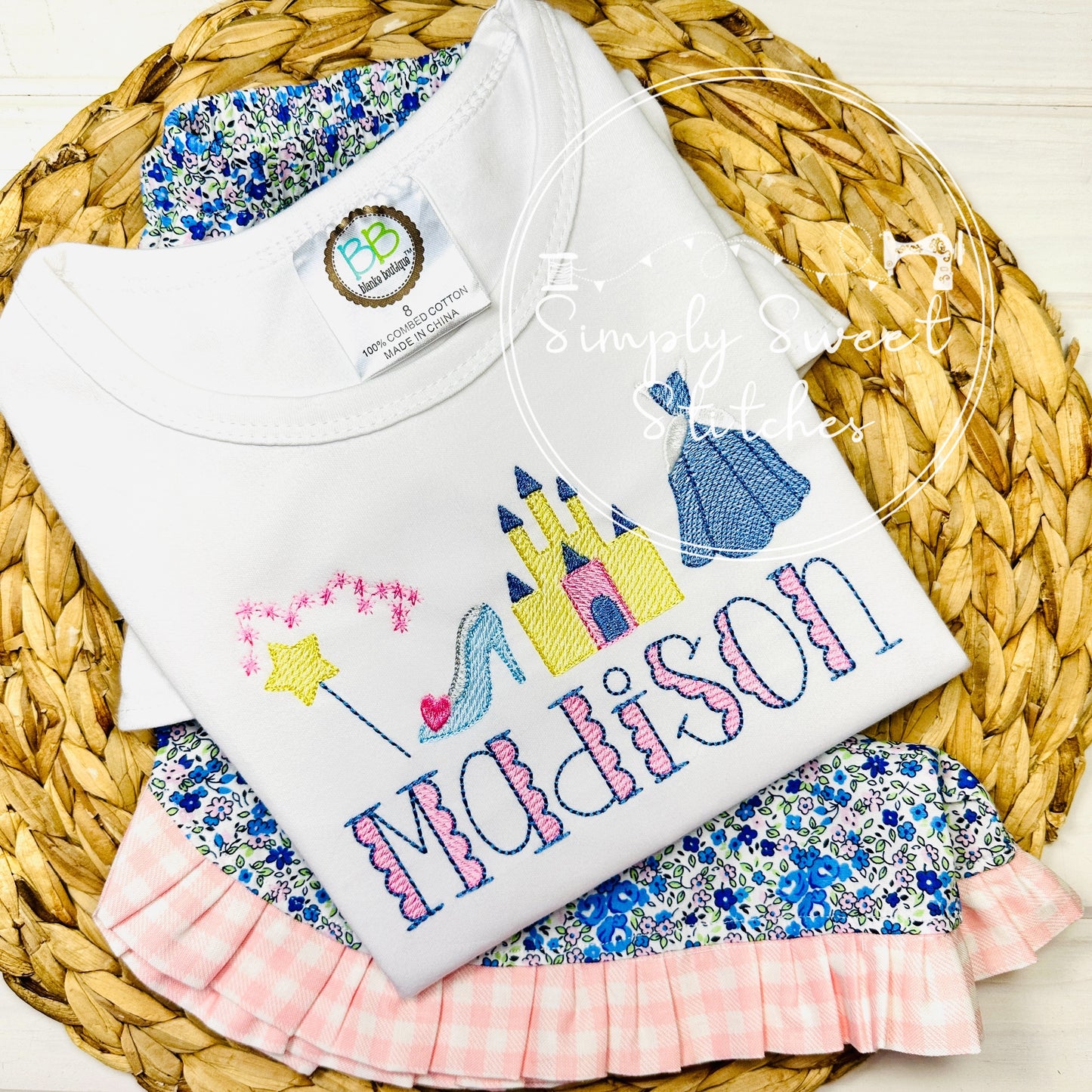 2467 - PRINCESS CASTLE TRIO - SKETCH CHILD SHIRT