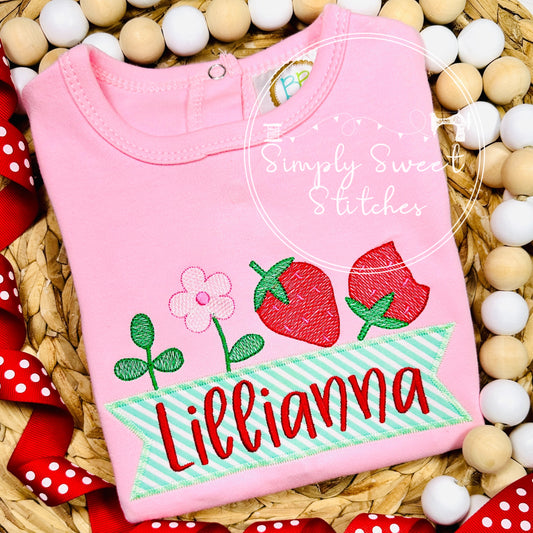 2488 - GROWING STRAWBERRY - SKETCH CHILD SHIRT