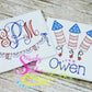 1222 - VINTAGE FIREWORKS APPLIQUE - CHILD SHIRT