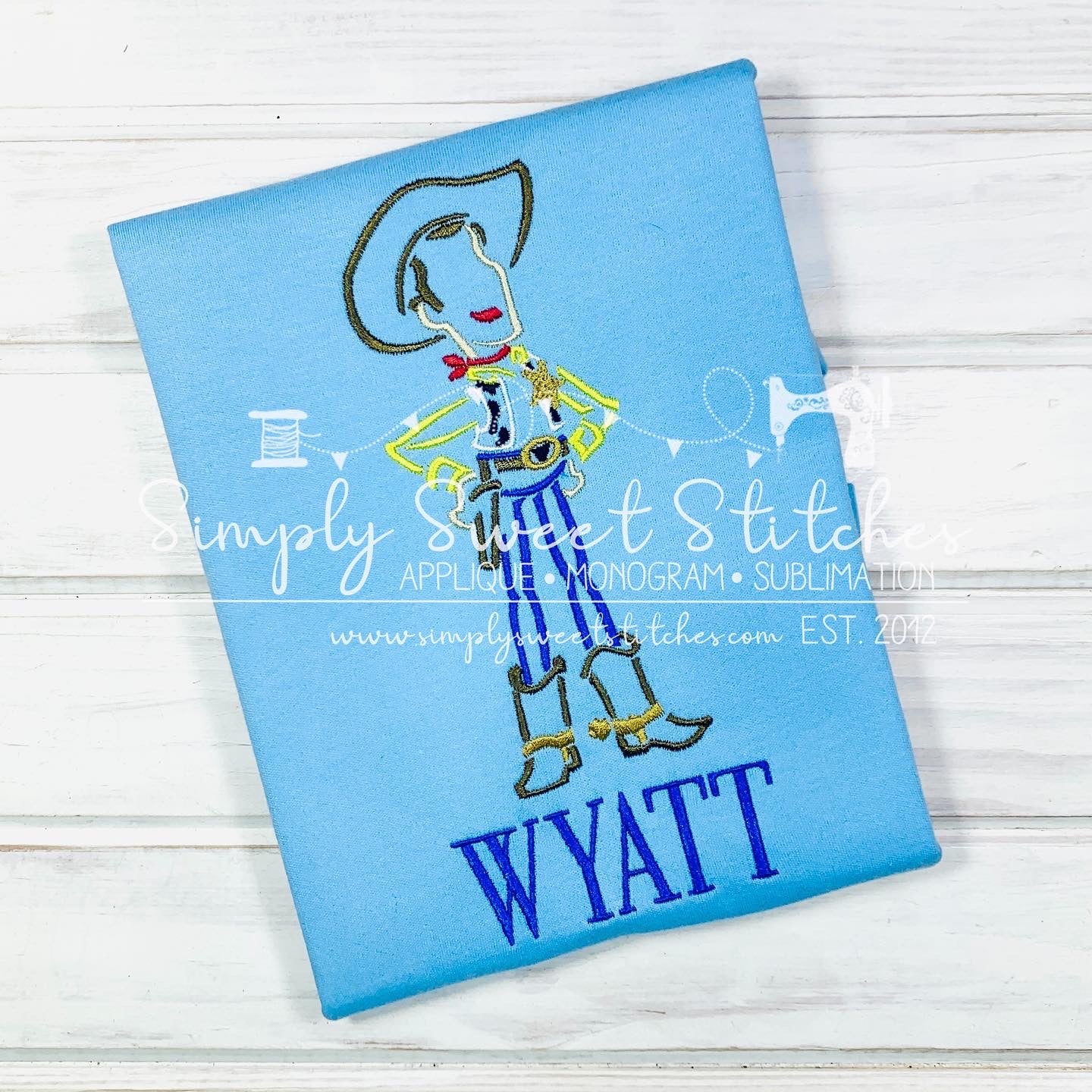 2177 - COWBOY WOODY - SKETCH CHILD SHIRT