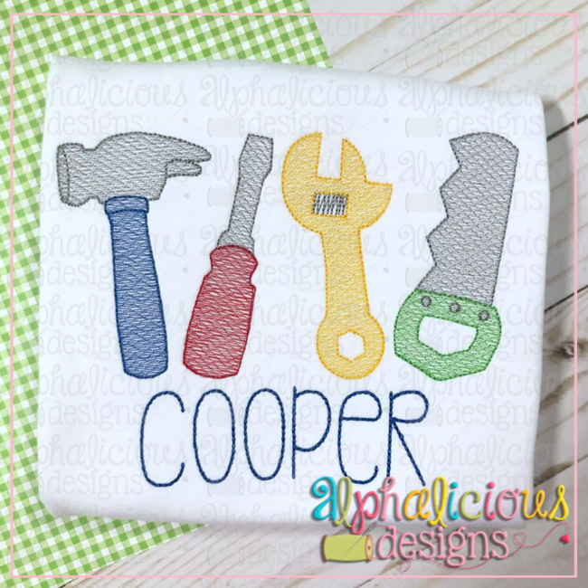 1644 - BOYS TOOL SET - SKETCH CHILD SHIRT
