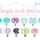 1447 - PERSONALIZATION ONLY - LARGE (8" and up) MONOGRAM- CUSTOMER PROVIDES BLANK
